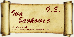 Iva Savković vizit kartica